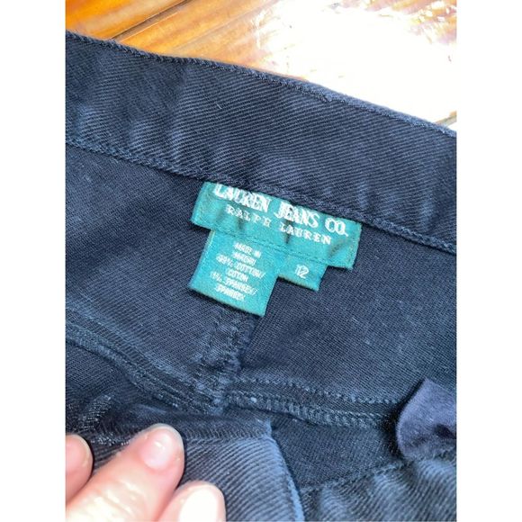 Lauren Ralph Lauren NWT Mid Rise Straight Stretch Jeans Black, Size 12, MP $115 - Picture 3 of 11